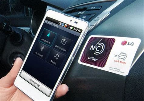 what is nfc lg tag car mode|Automate your Android phone in the car with NFC, Bluetooth.